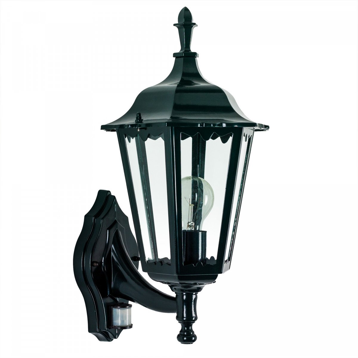 Lampe d'extérieur verte Ancona (7263) applique montante avec capteur de mouvement de KS Lighting avec offre Nostalux