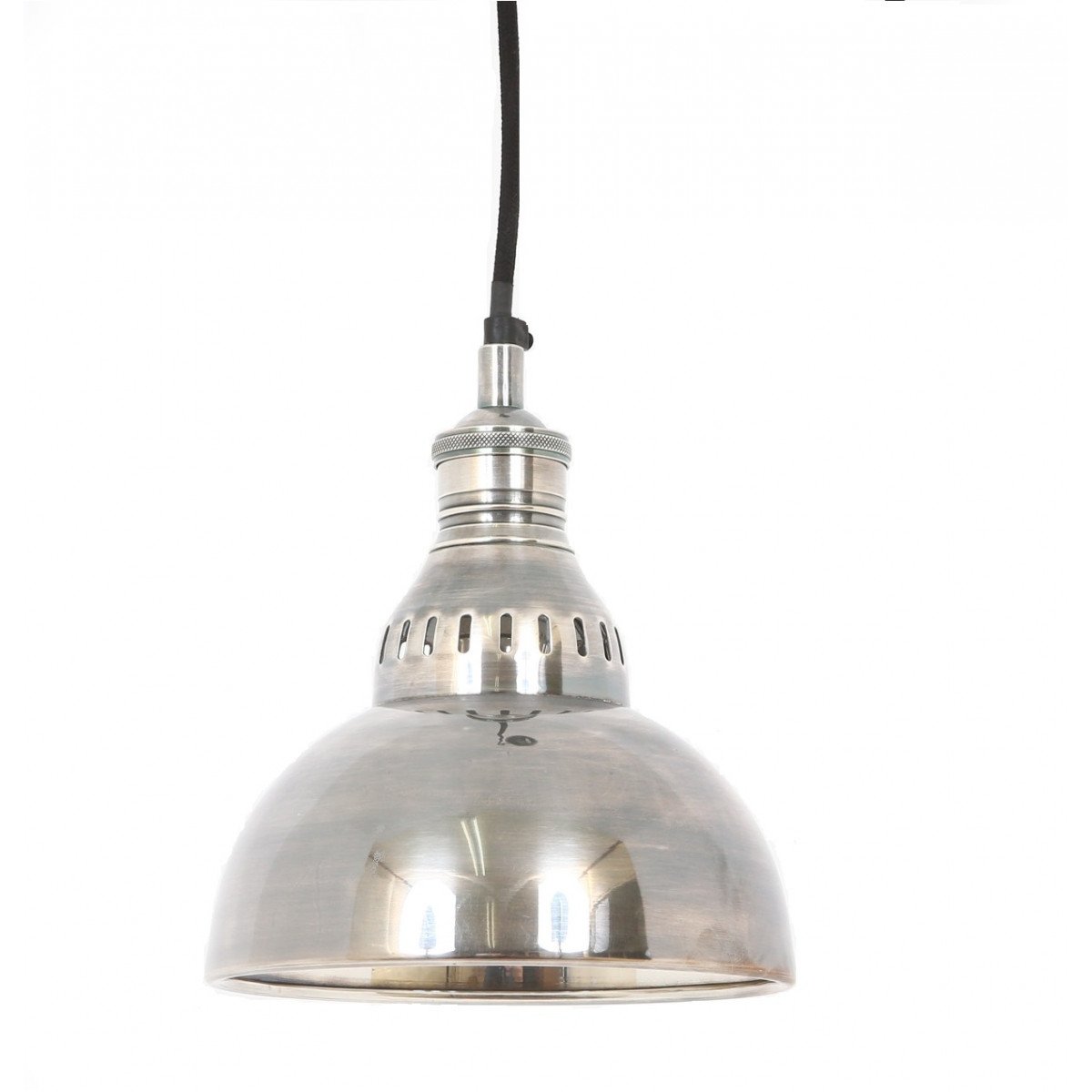 Lampe suspendue Dakota (58307) argent vieilli Nostriel  - Nostalux.fr