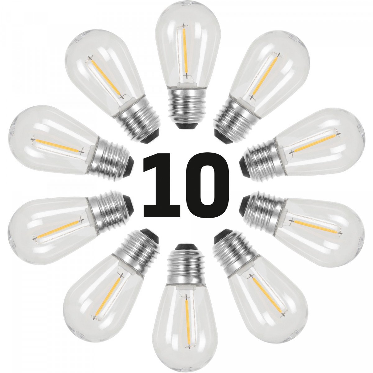 10 packs ampoules I-Led 12v tbv light string Party 