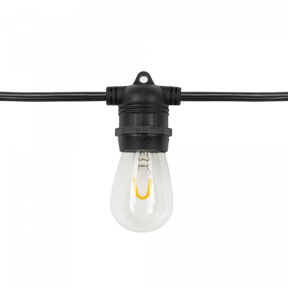 Guirlande lumineuse Patio 20 m, 24 ampoules verre clair avec LED | Nostalux.fr