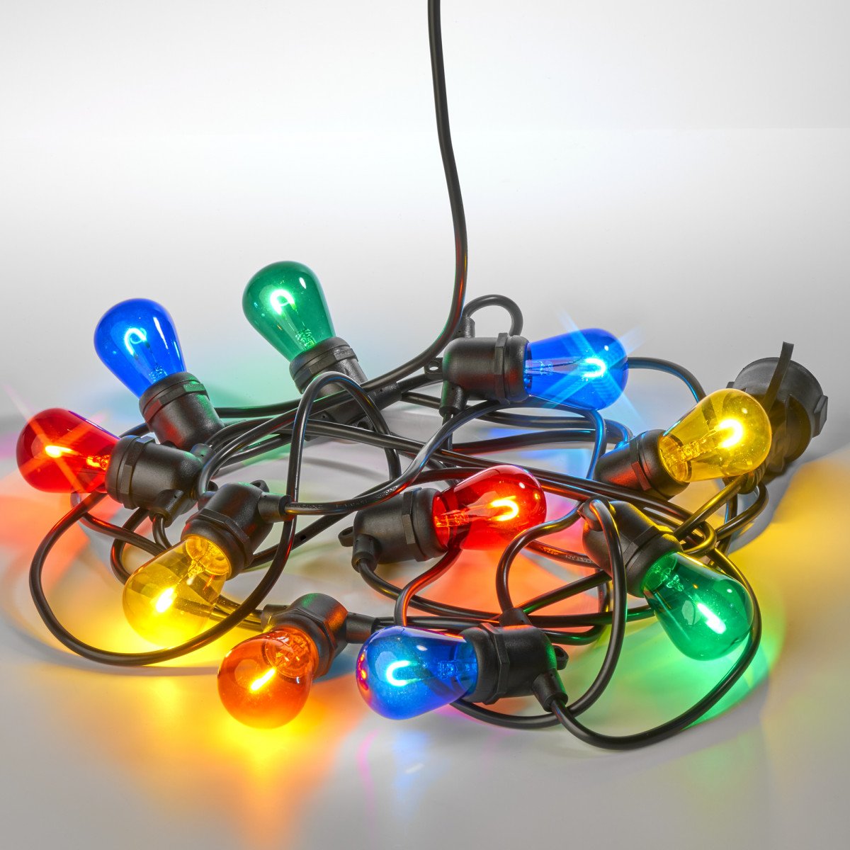 Guirlande lumineuse Patio 40 m couleurs avec LED 48 ampoules | Nostalux.fr