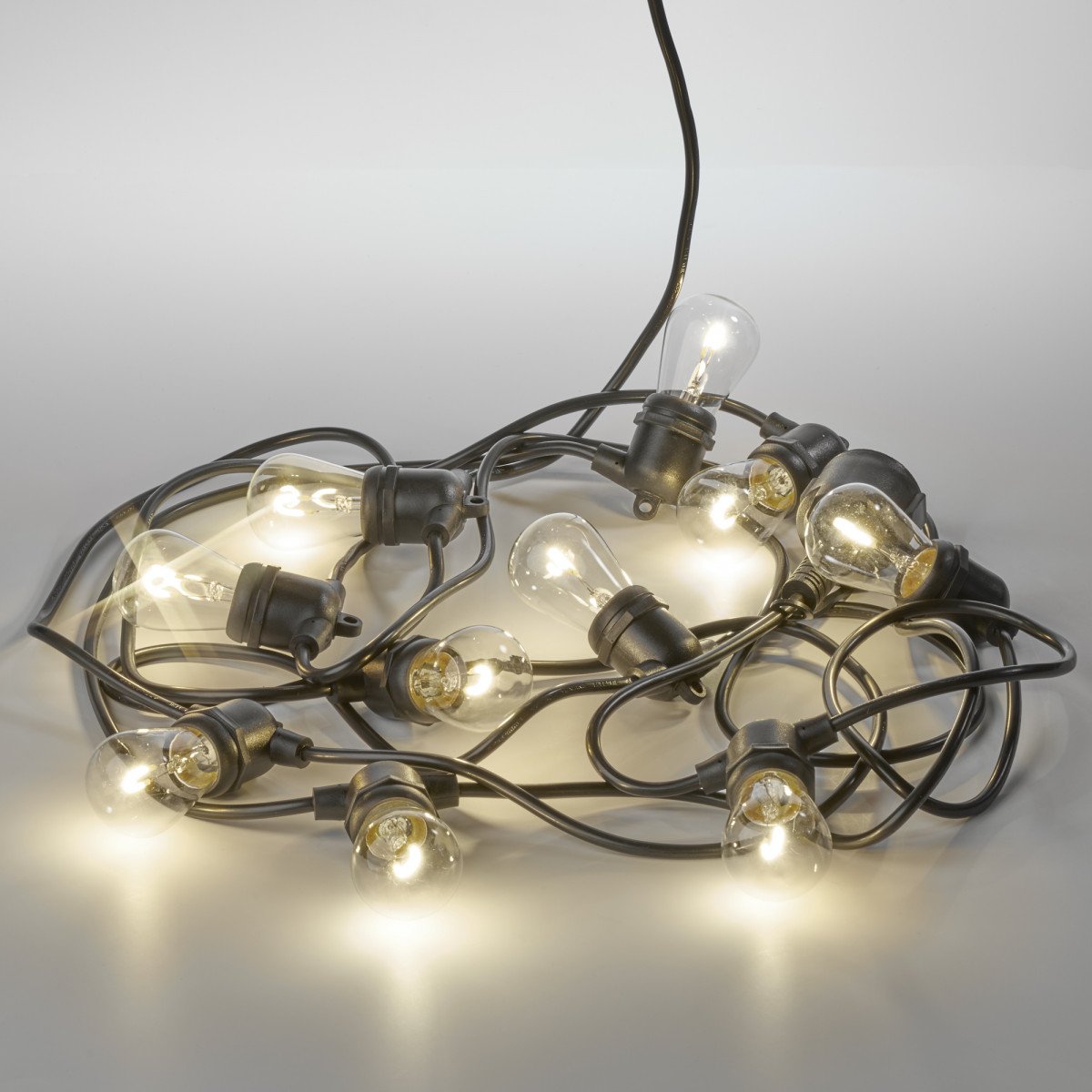 Guirlande lumineuse Patio (3x6861) 30 m 36 ampoules claires LED | Nostalux.fr