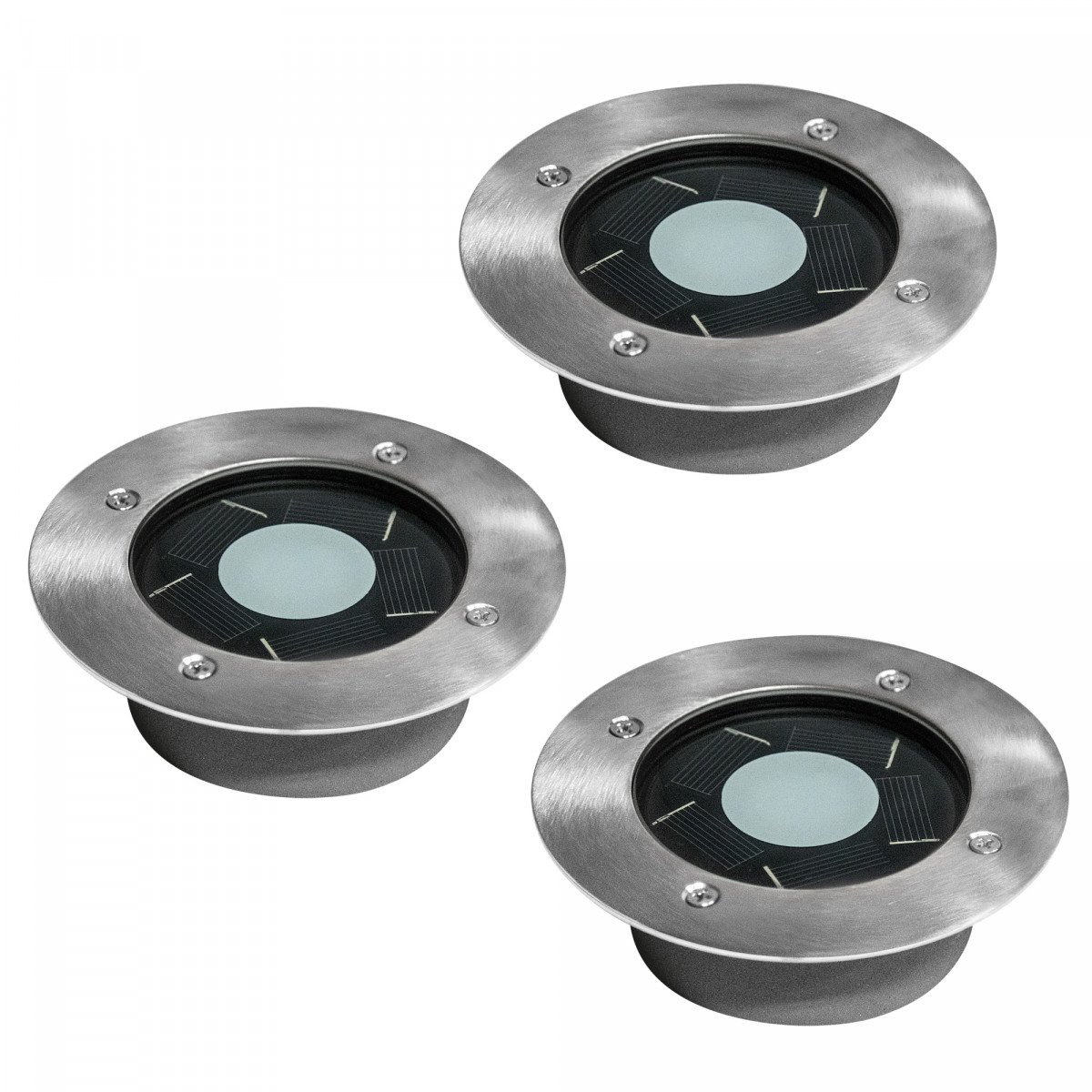 Lot 3 spots LED Puck Solar (3x7411)