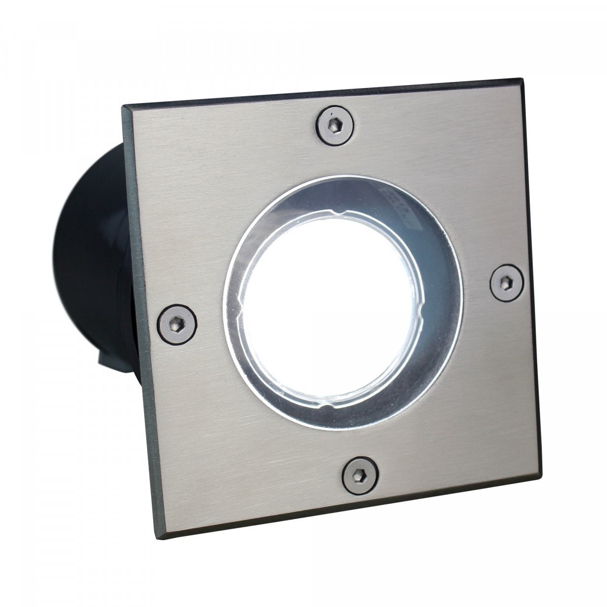 Spot au sol encastrable Ø11 carré inox avec capteur LED jour et nuit  