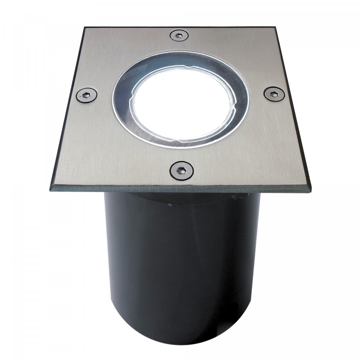 Spot au sol encastrable Ø11 carré inox avec capteur LED jour et nuit  