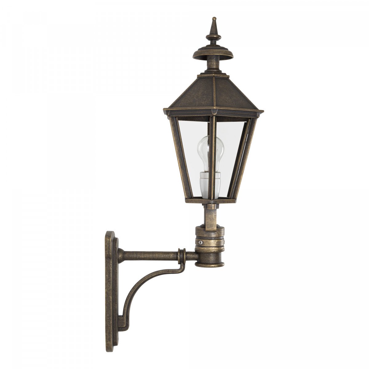 Lampe d'extérieur murale montante Keizer en bronze 