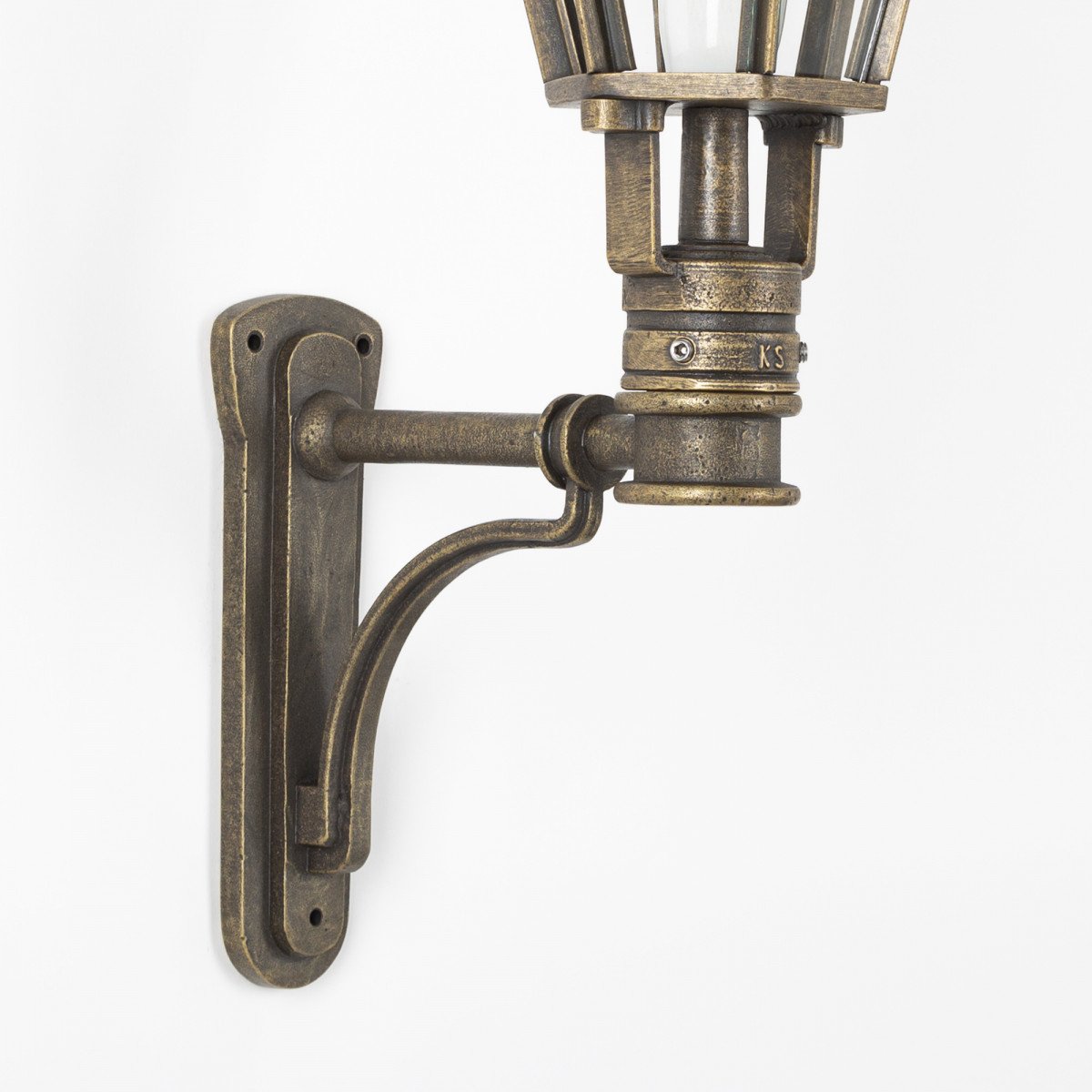 Lampe d'extérieur murale montante Keizer en bronze 