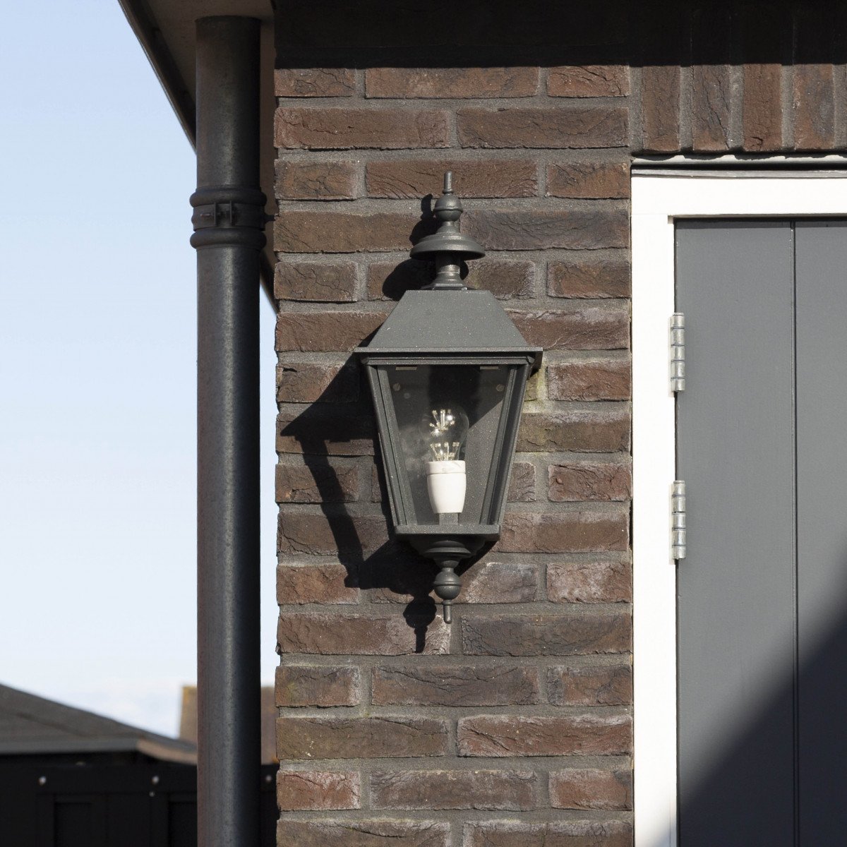 Lampe d'extérieur plate, Delft M Noire 3 faces