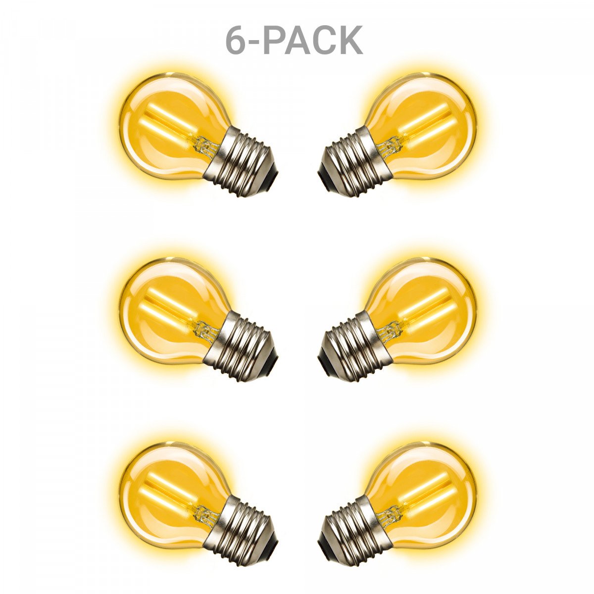 Set de 6 mini ampoules Gold LED 4W E27 (6x5887) | Nostalux.fr