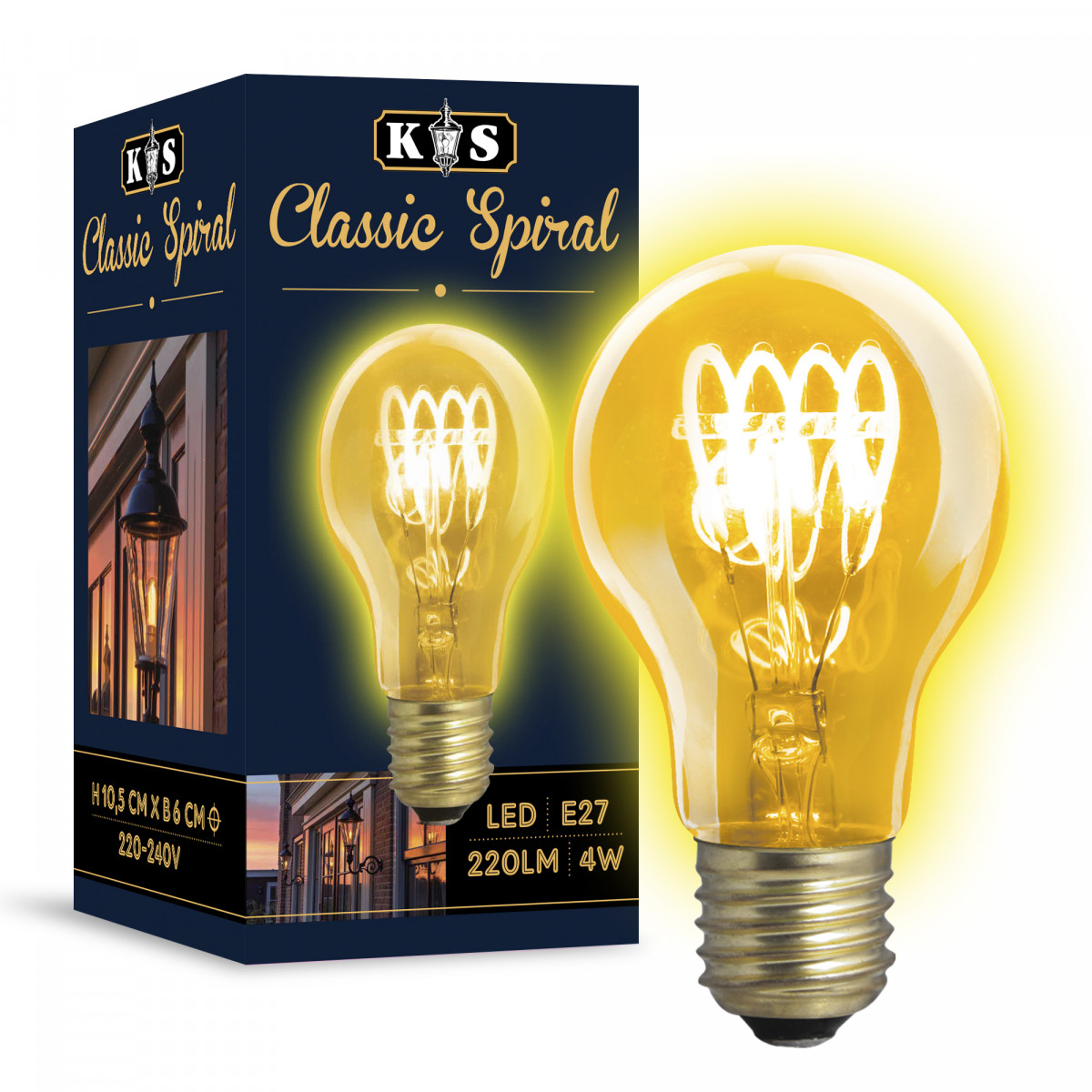 Ledlamp KS Classic Spiral - 4 Watt - 220 Lumens