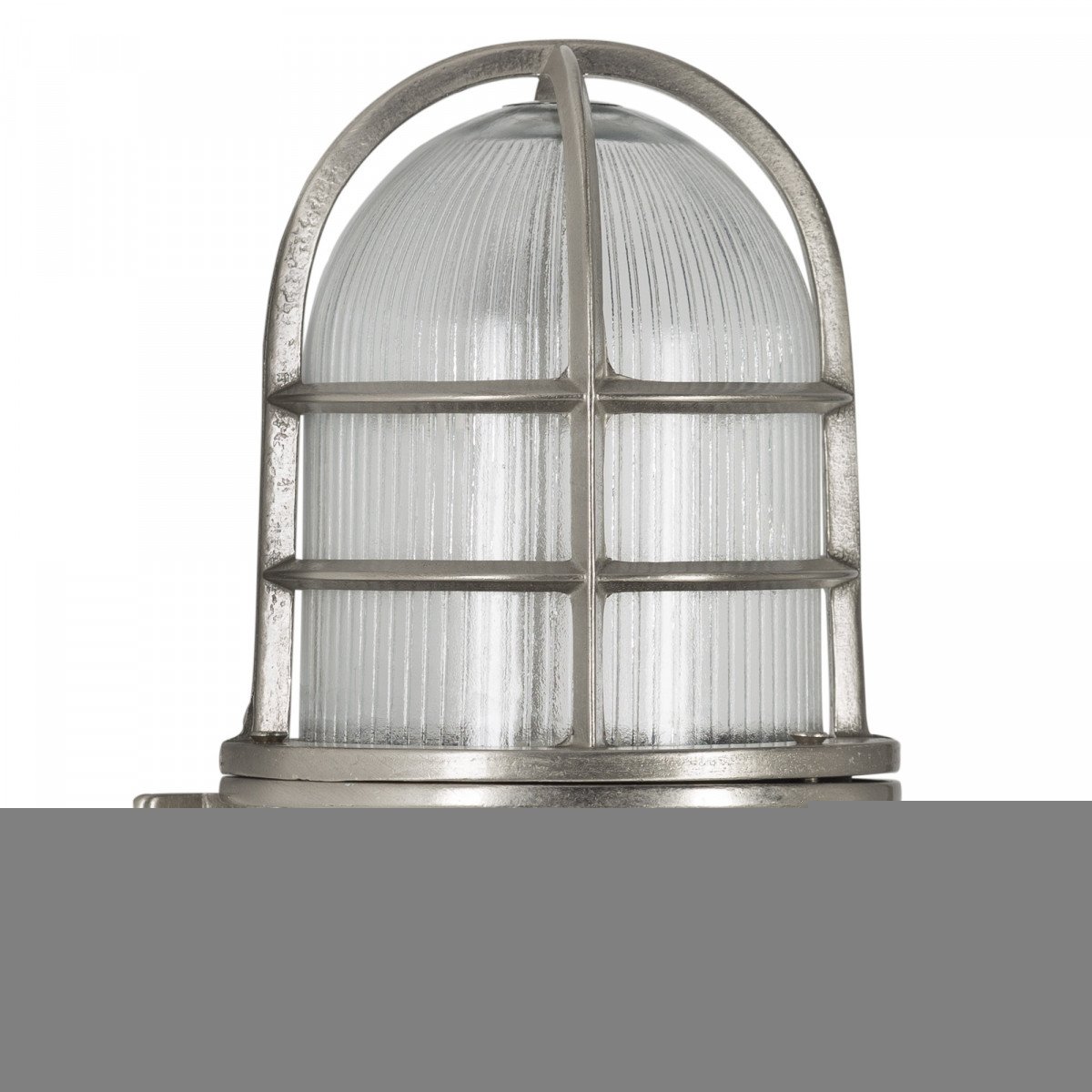 lampe de bateau Caspian en laiton apparence argent vieilli
