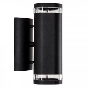 Lampe d'extérieur Ambient, bel éclairage mural moderne, up & downlighter noir, au look luxueux, de la marque KS Lighting