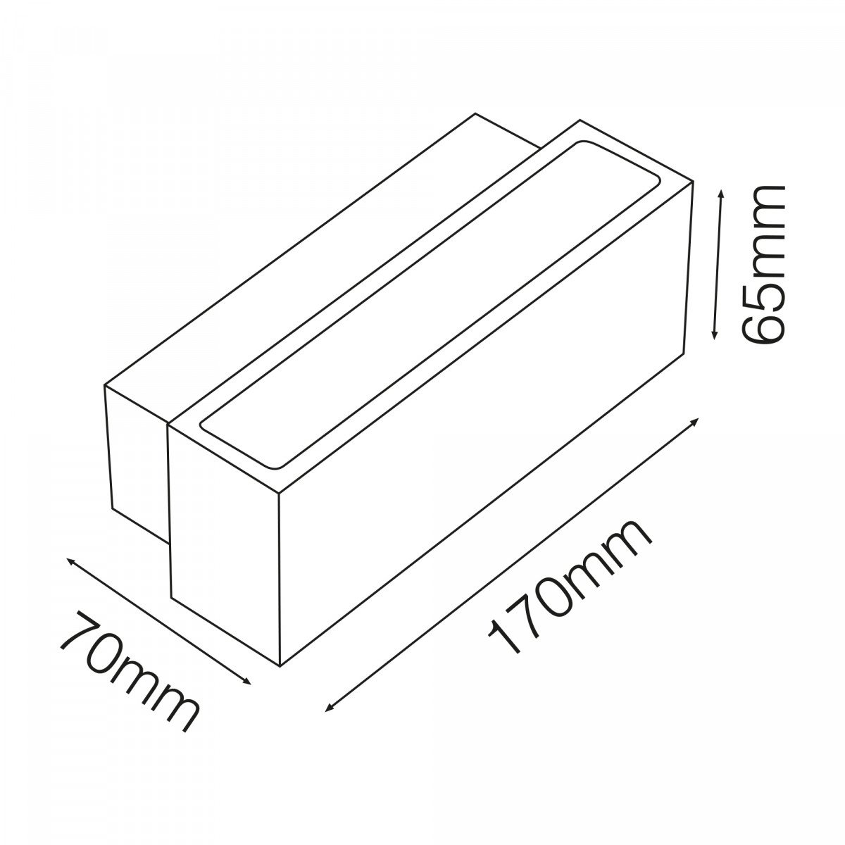 Applique extérieur Segment Medium LED Up Down Noir 