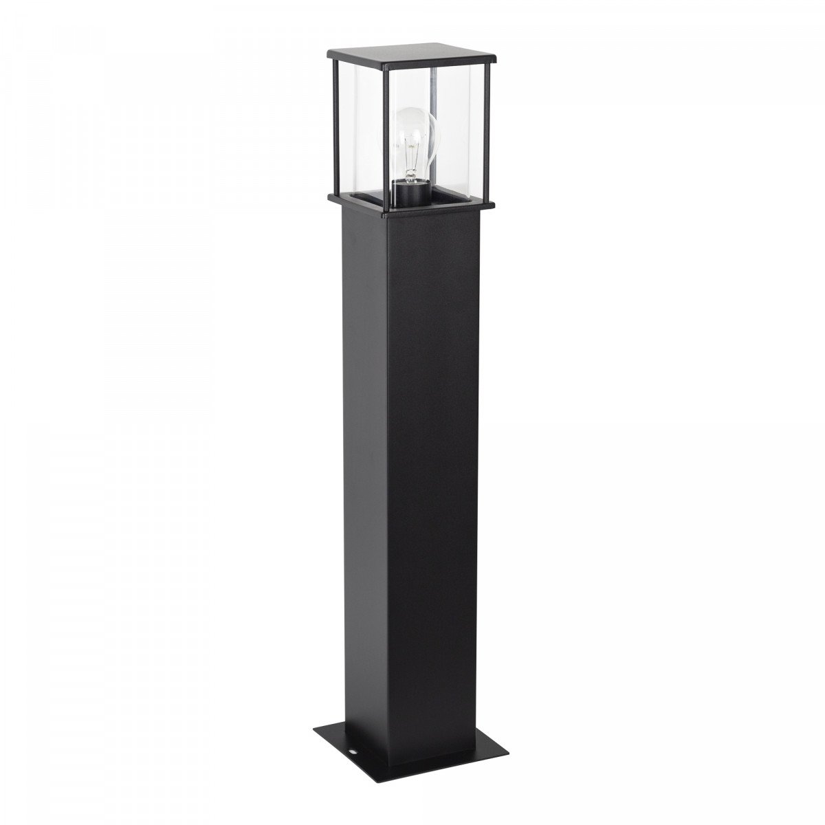 Lampadaire noir Astro 1 Terras forme épurée - avec capteur LED jour et nuit - culot E27 de KS Lighting