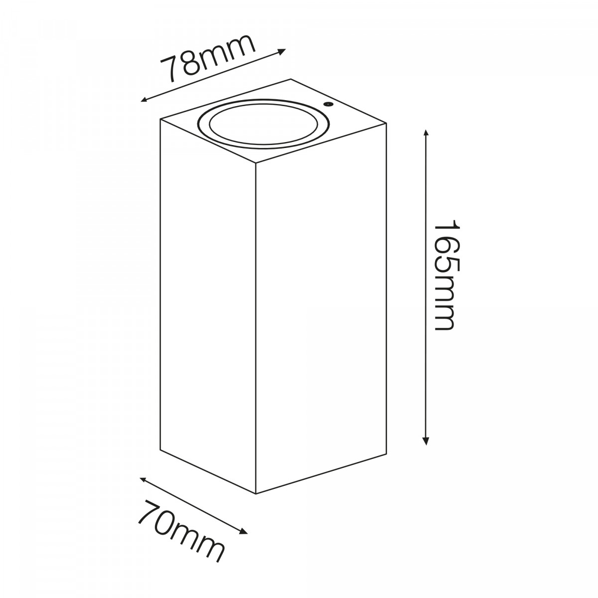 Applique extérieur  Geo up & downlighter, 2 faisceaux de lumière, aluminium finition tendance blanche, moderne pour dedans et dehors de la marque KS Lighting.  