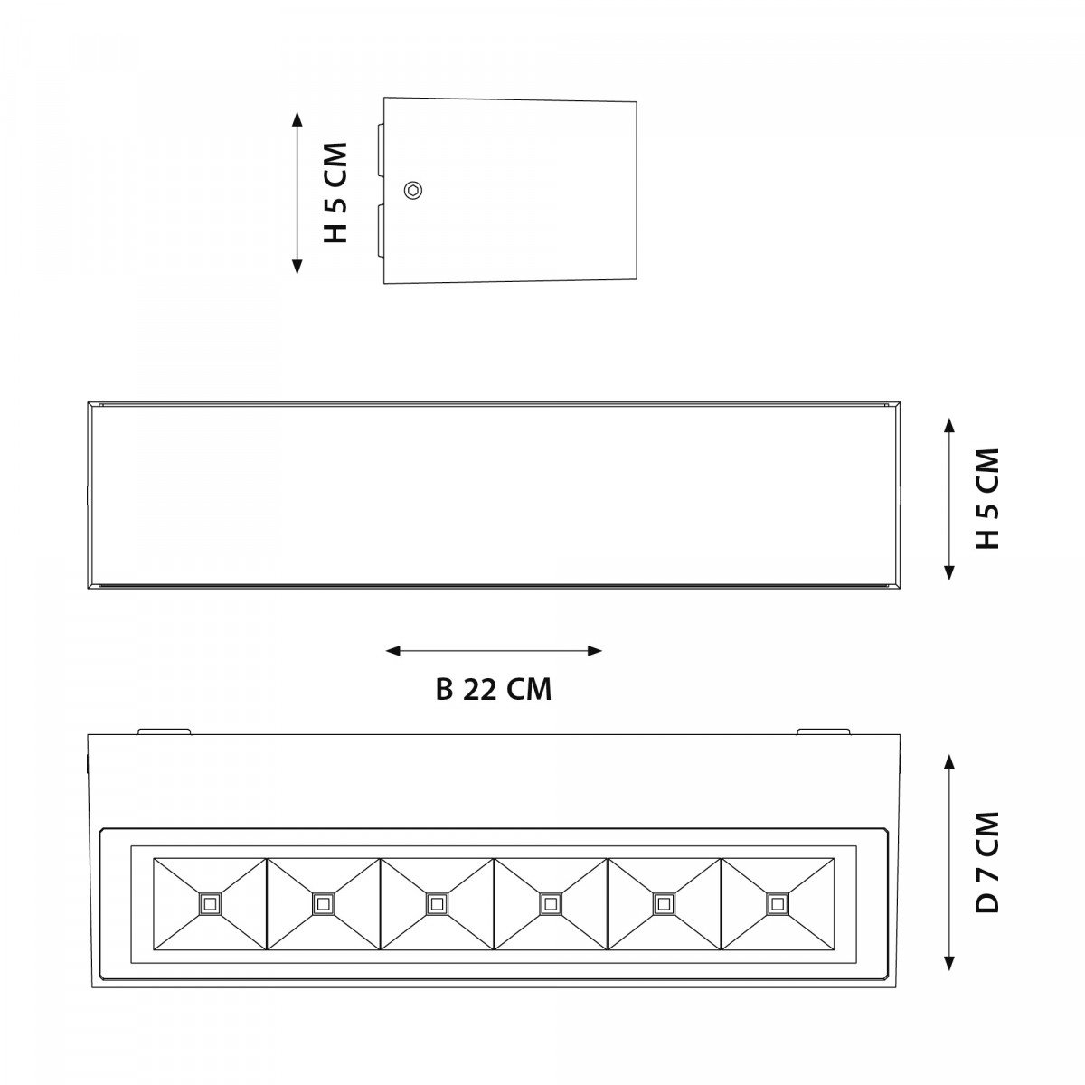 Applique de façade Score Medium LED Up- Downlight noir - éclairage d'extérieur pour la façade