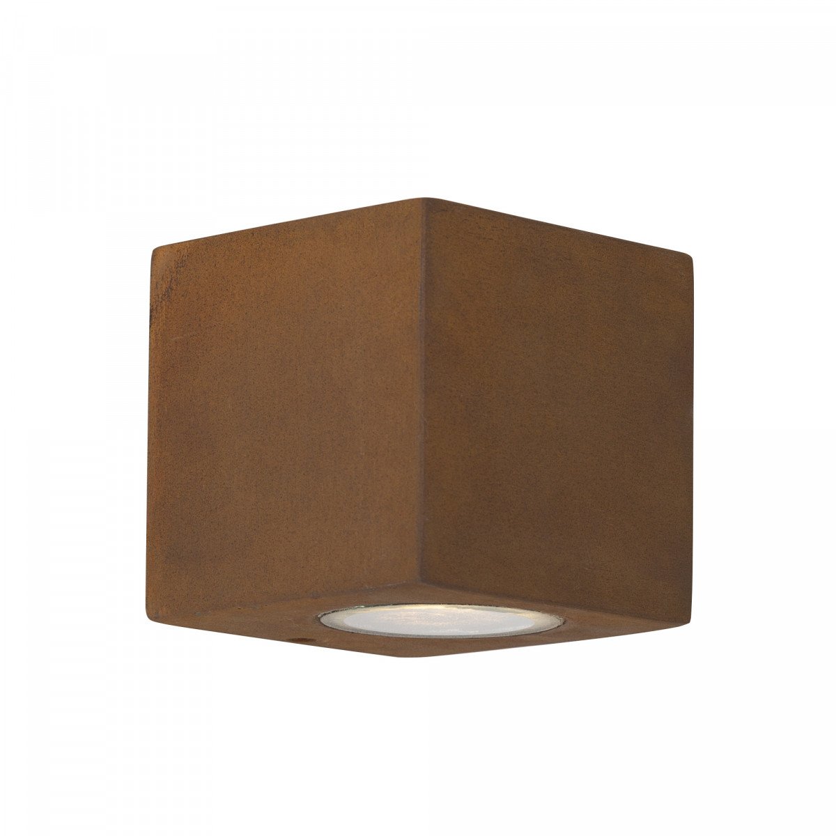 Buitenlamp Levi Downlighter moderne wandlamp in roestbruine corten kleur als buitenverlichting