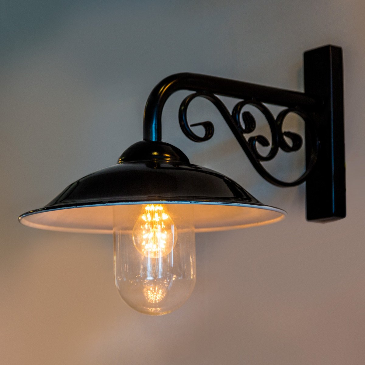 Lampe de gare noire (1260) KS Lighting - Éclairage rond