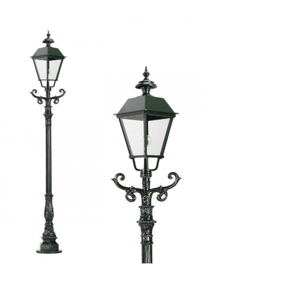 Lampadaire de jardin Dortmund  avec lanterne carrée de KS Lighting