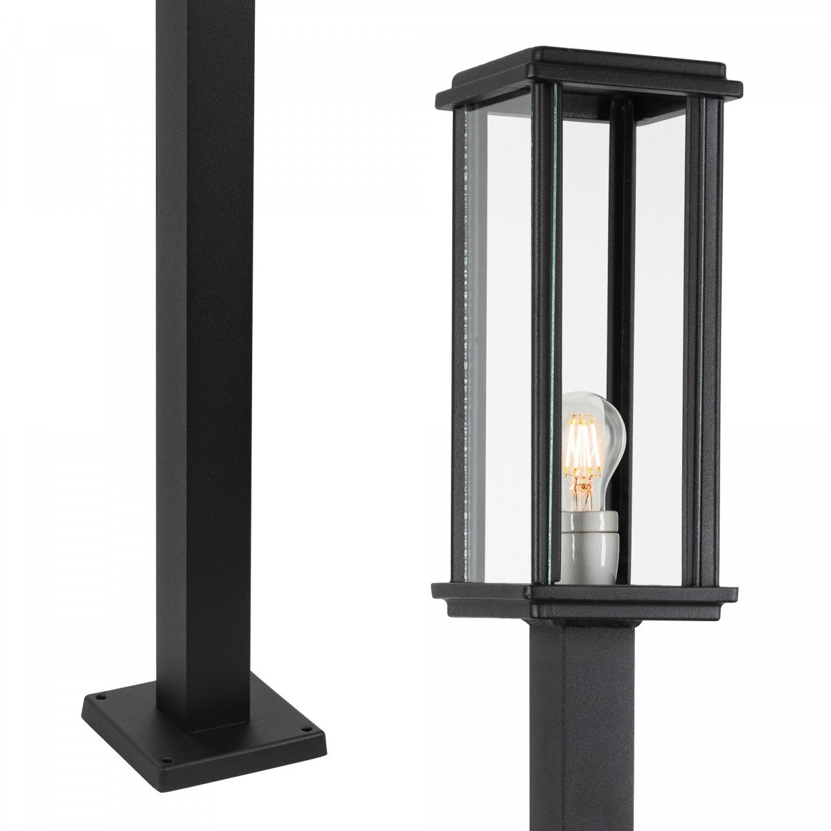 Éclairage extérieur épuré et moderne Lampe sur pied Capital L en noir