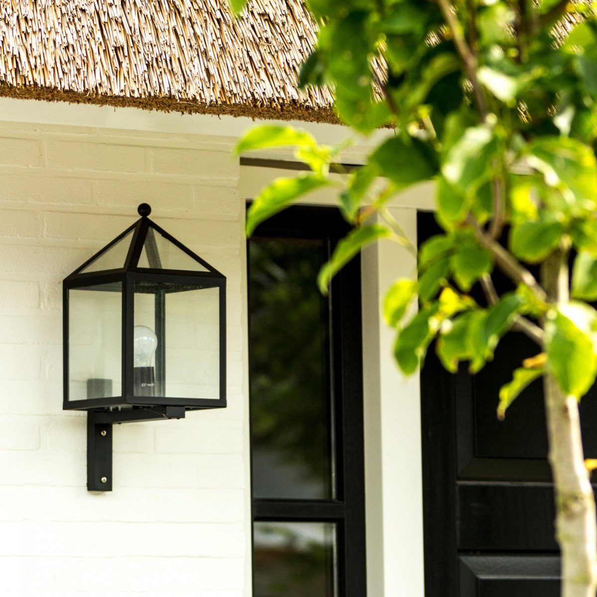 Applique  d'extérieur Bloemendaal boîtier Maison noir en acier inoxydable | Nostalux.fr              