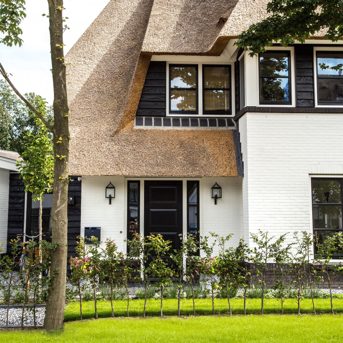 Applique  d'extérieur Bloemendaal boîtier Maison noir en acier inoxydable | Nostalux.fr              