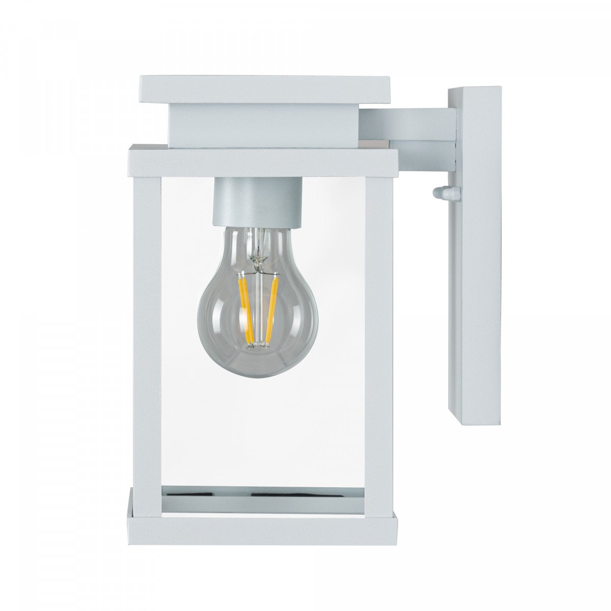 Lampe d'extérieur blanche, moderne, design épuré, éclairage d'extérieur, cadre blanc, verre clair, applique murale d'extérieur  