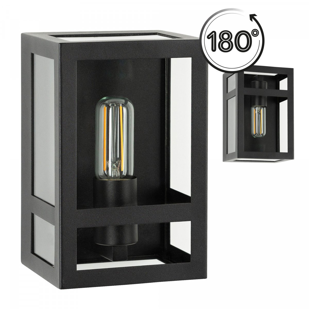 Applique d'extérieur plate City (7529) avec capteur LED jour et nuit 