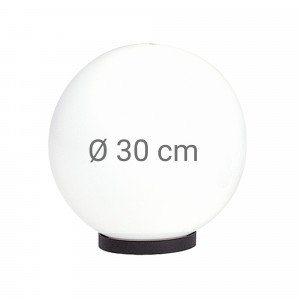 Globe opalin de 30 cm Ø avec collerette (3681) de KS Lighting - éclairage d'extérieur Globe opalin de 30 cm Ø avec collerette (3681) de KS Lighting - éclairage d'extérieur