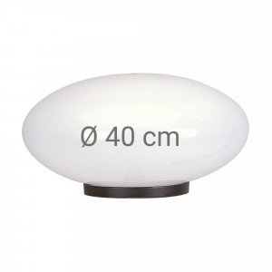 Globe ovale blanc opalin avec collerette (3686) de KS Lighting