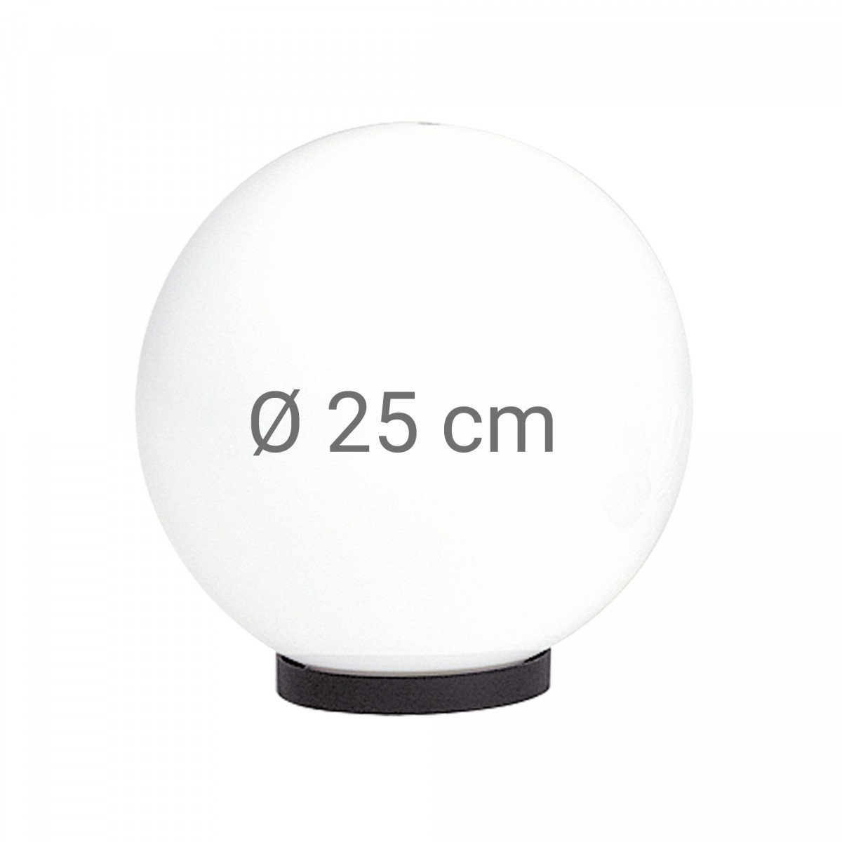 Globe blanc opalin de 25 cm de diamètre avec collerette (3690) de KS Lighting
