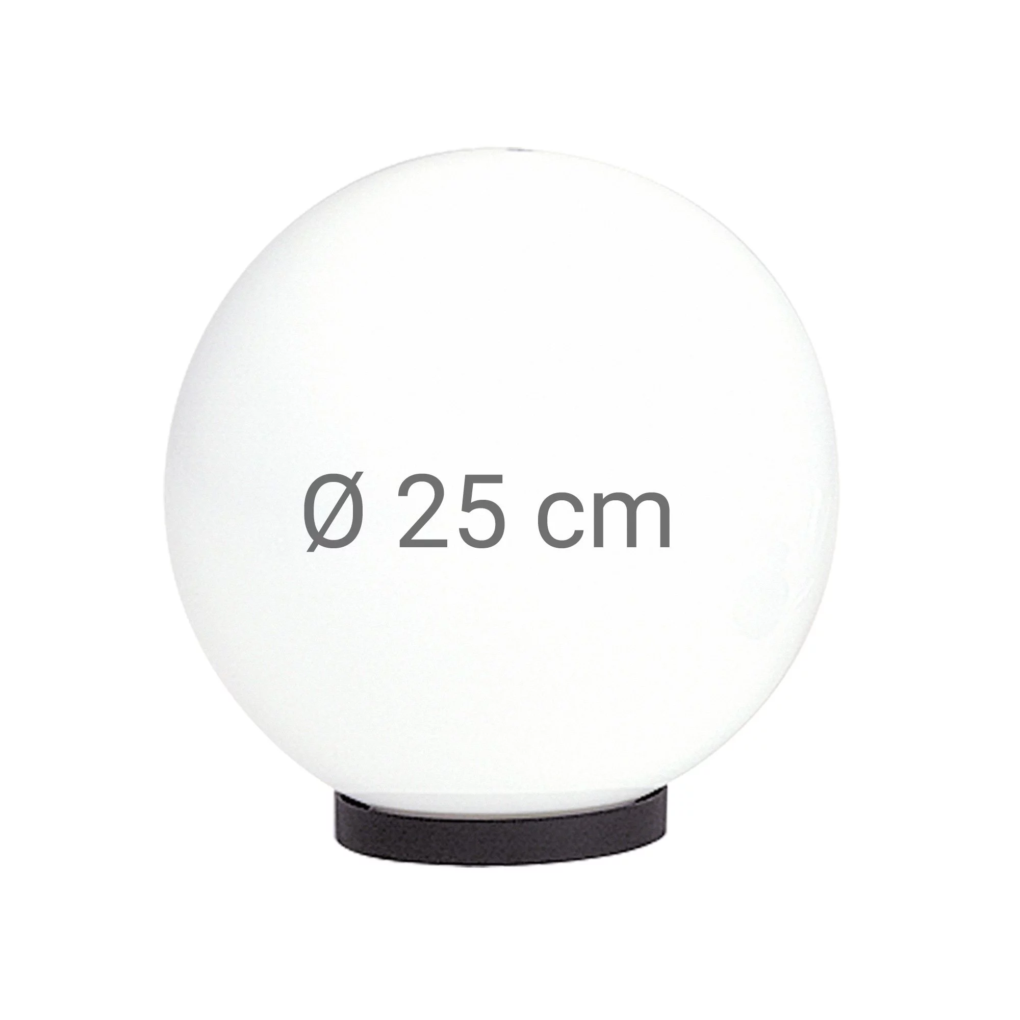 Globe Opale 20cm Pour Lampadaire Extérieur - Polyamide, Blanc, Compatible Novolux