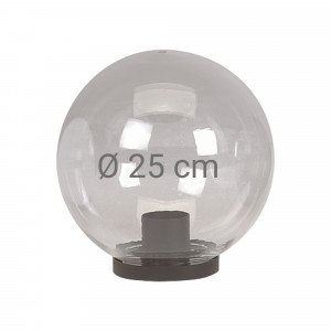 Globe transparent  de 25 cm de diamètre avec collerette (3757) de KS Lighting