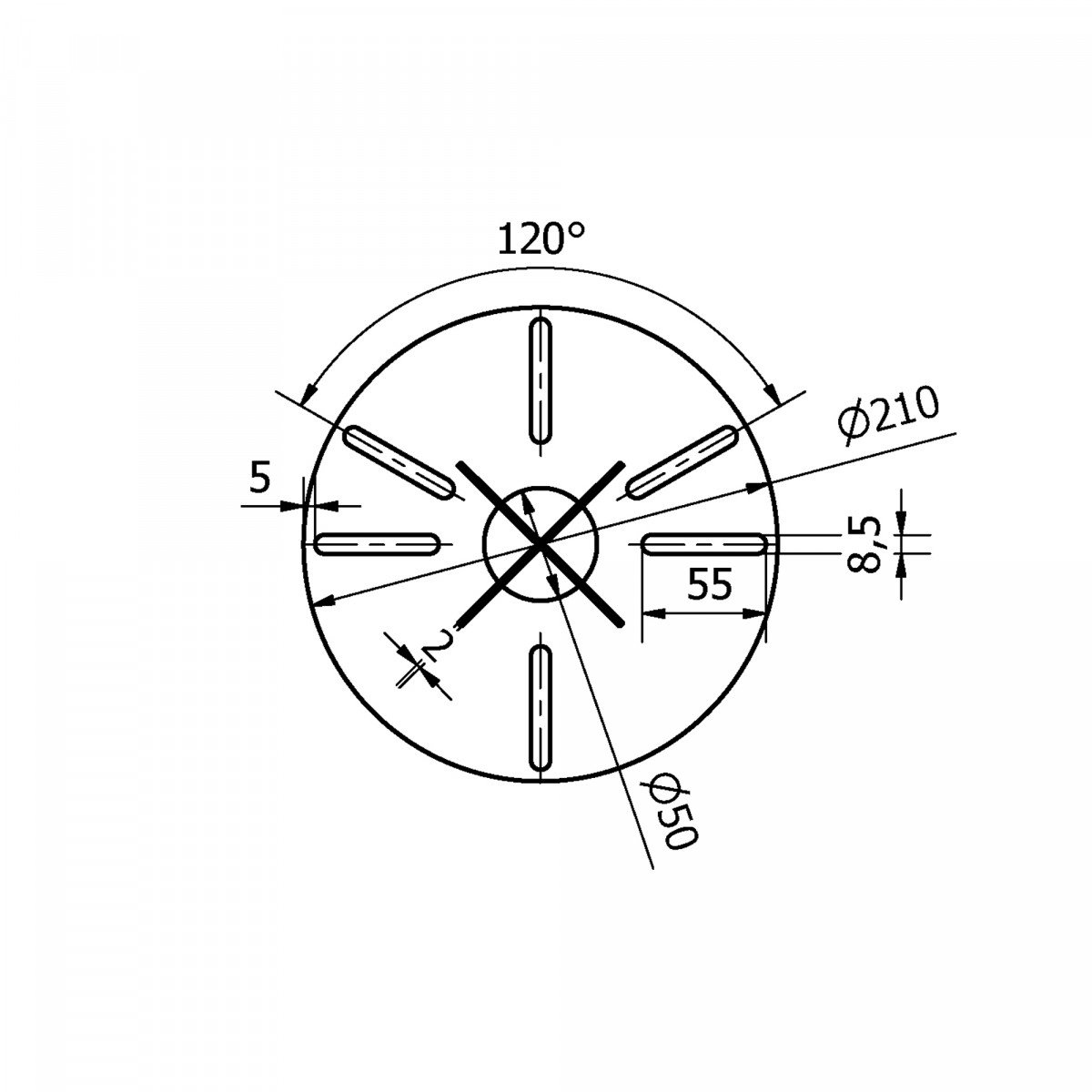 piquet de sol pour fixer des lampadaires d'extérieur, poteau d'ancrage blindé, entièrement galvanisé avec une plaque ronde de Ø21cm et une cale de 50cm