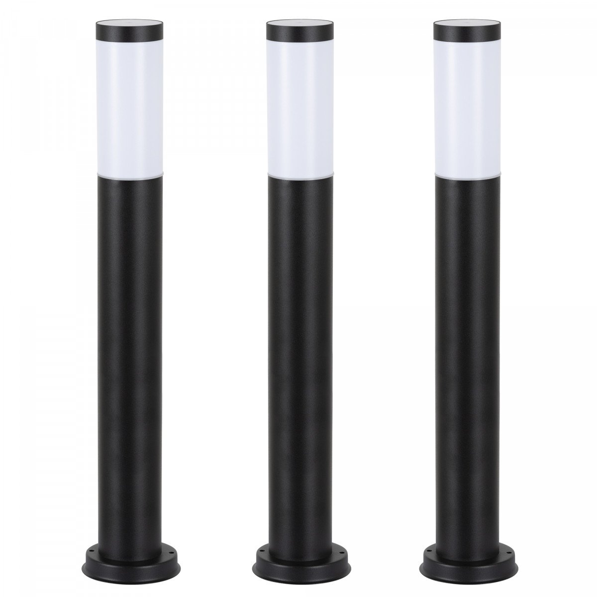 Set de 3 lampes de jardin Lech 2 (7071d4) en noir de KS Outdoor Lighting | Nostalux.fr