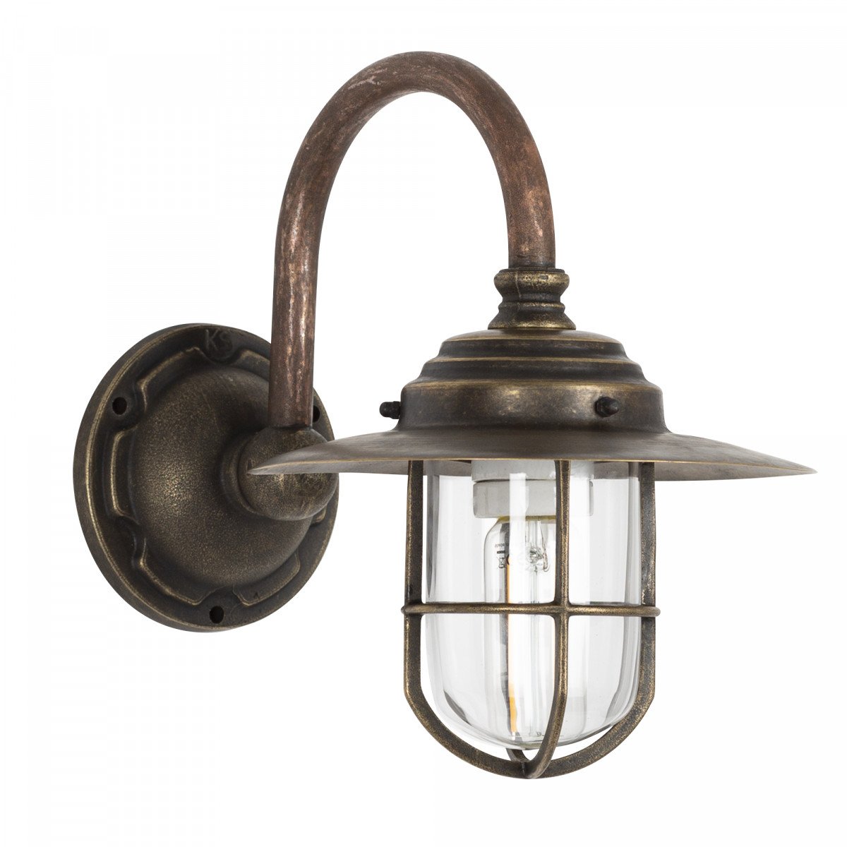 Applique d'extérieur style écurie Barro (5738) cuivre & bronze de KS Lighting