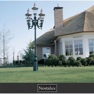 Lampadaire de jardin Toronto (0405) 5 lanternes rondes de KS Outdoor Lighting | Nostalux.fr