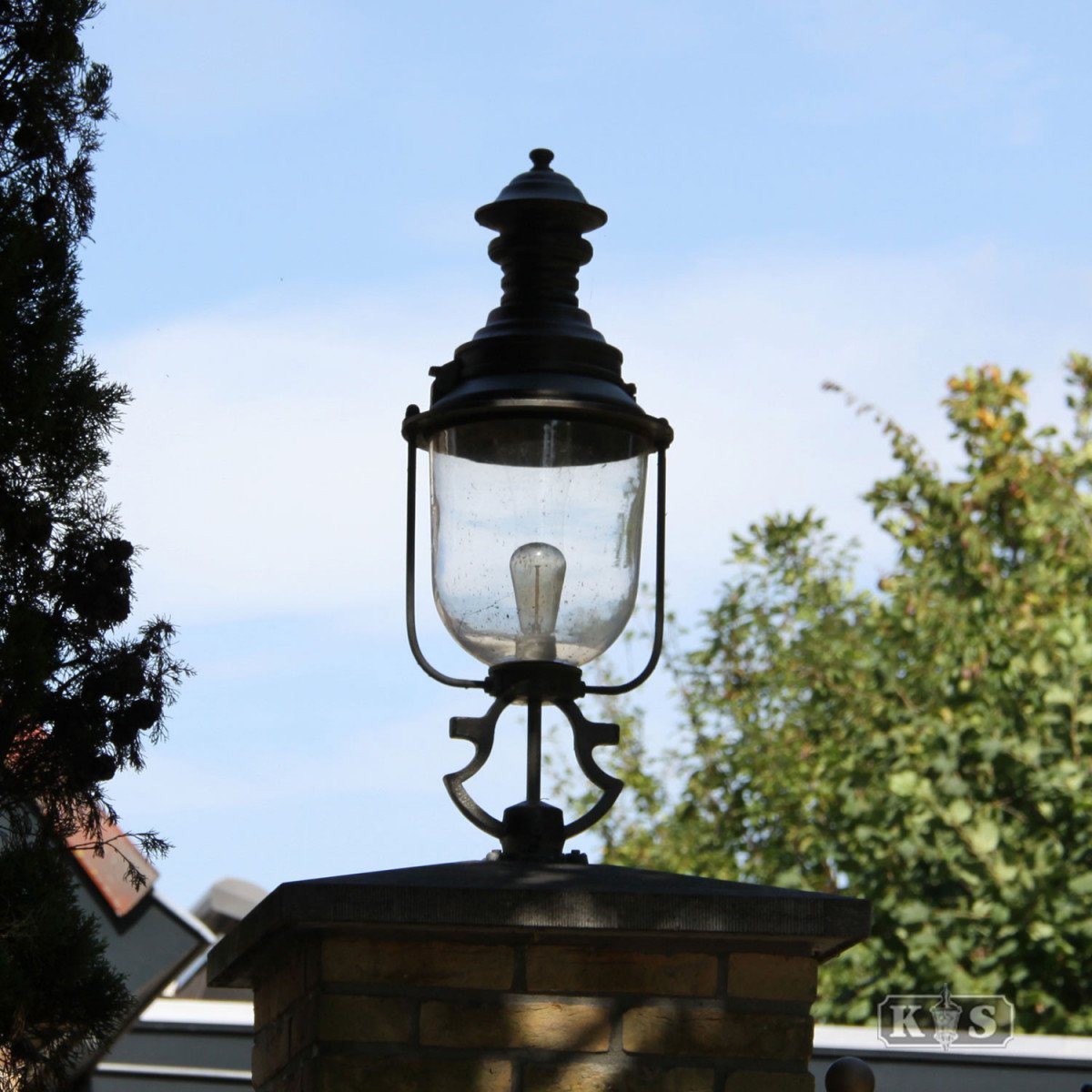 Lampe de jardin sur pied en bronze et cuivre Kempten de KS Lighting 