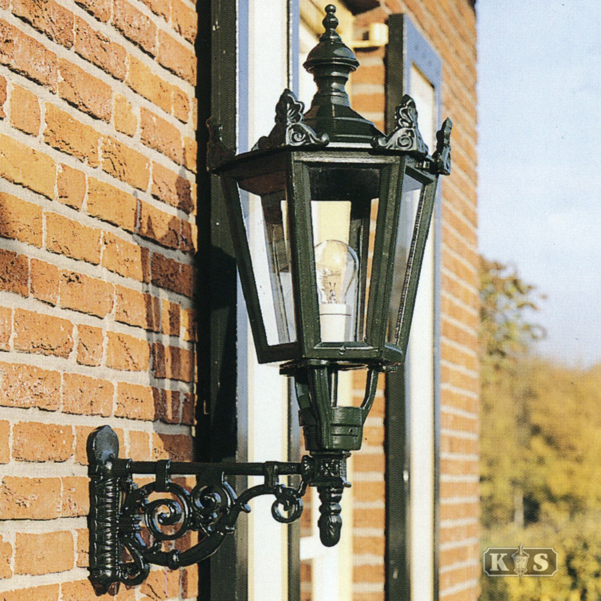 applique d'extérieur murale montante, classique, M37 de KS Lighting  lanterne hexagonale 