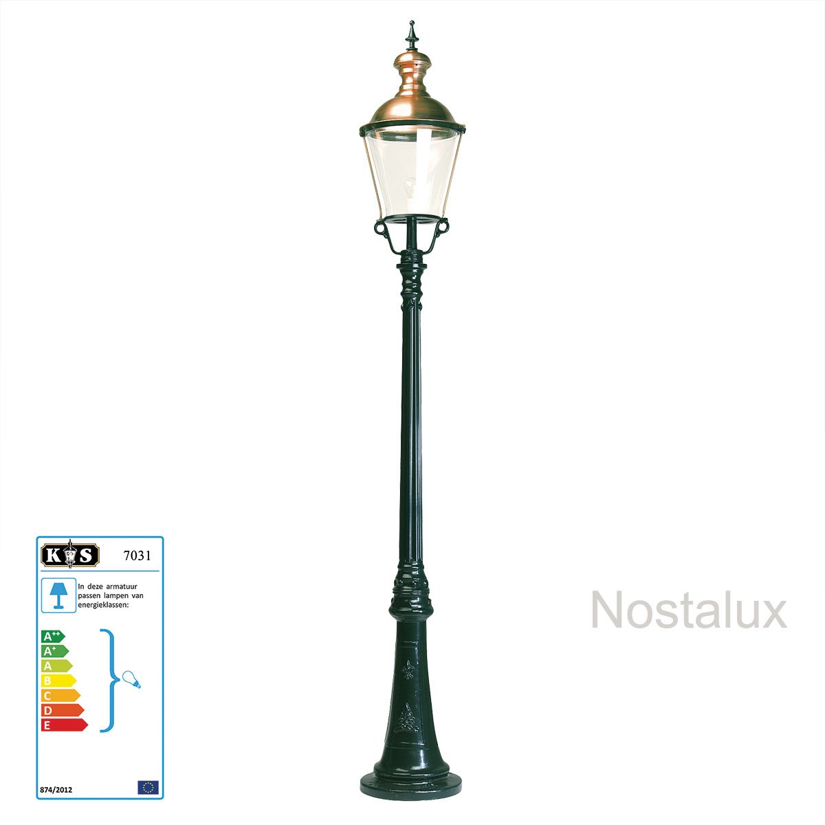 Lampadaire de jardin Cleveland - Lanterne ronde