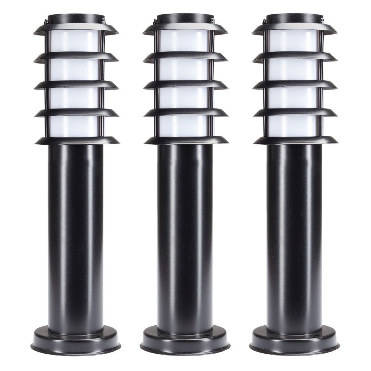 Set de 3 lampes de jardin sur pied Soll 3 (3x7038) noir de KS Lighting 