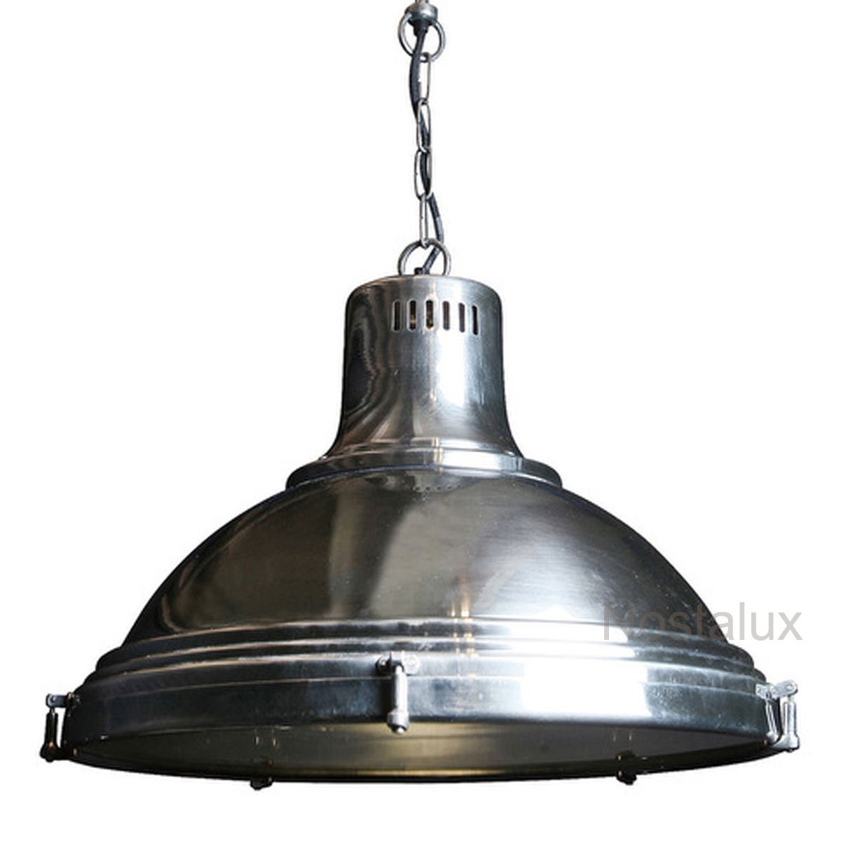 Lampe à suspension Agra (50457) argent vieilli style industriel | Nostalux.fr