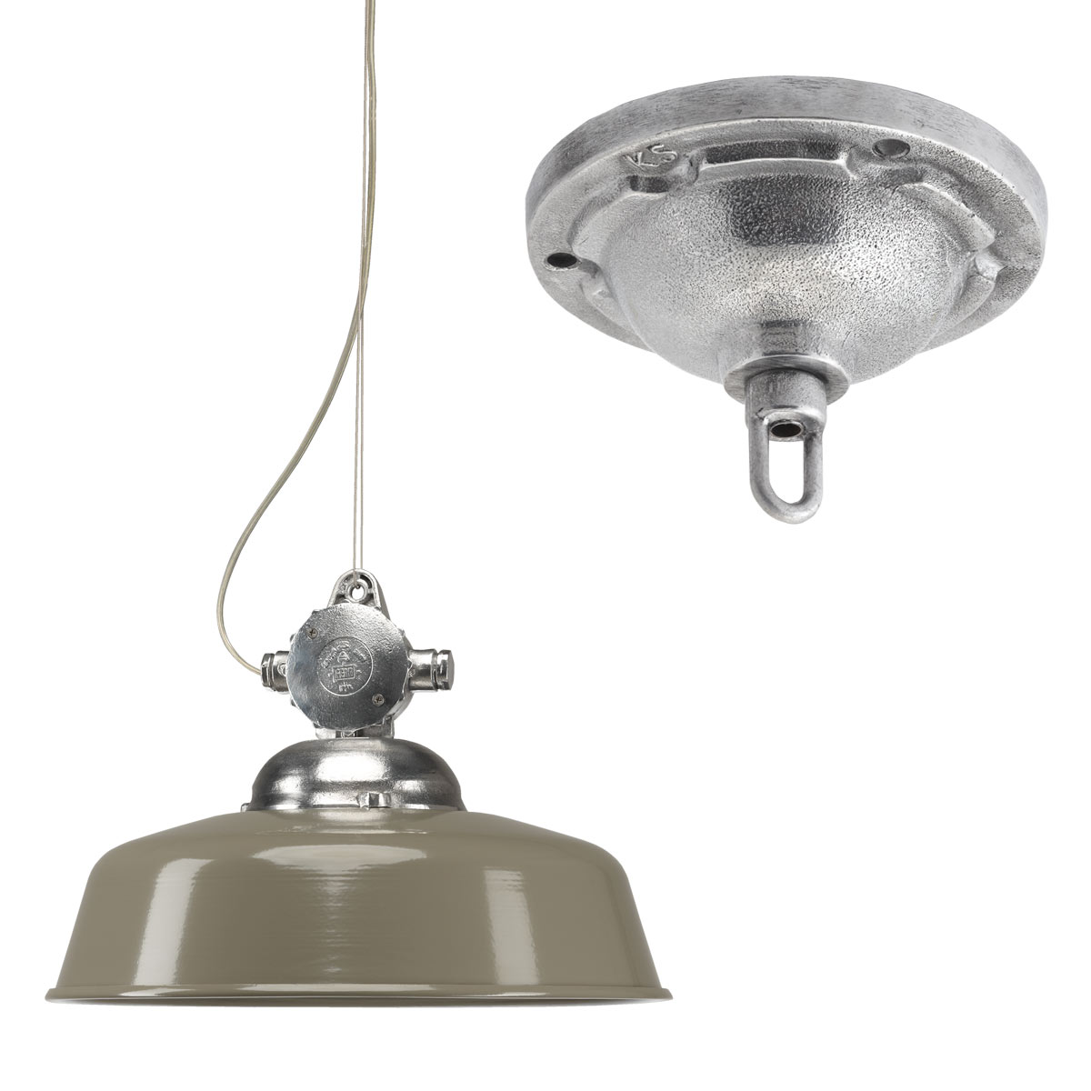 Lampe suspendue Détroit Rétro vintage Taupe (6586) | Nostalux.fr