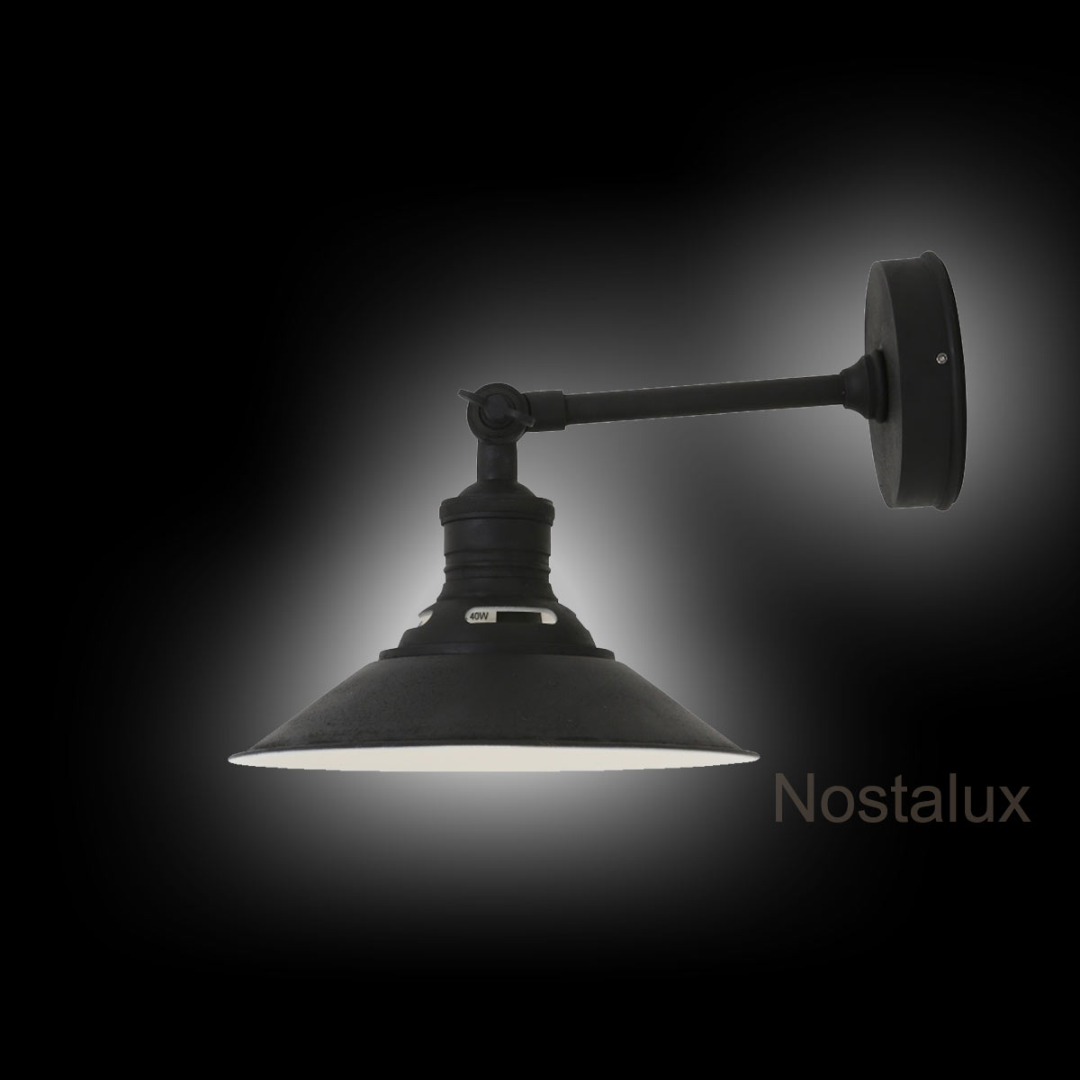 Applique murale Kensington (90193) de Nostaluce noir antique | Nostalux.fr