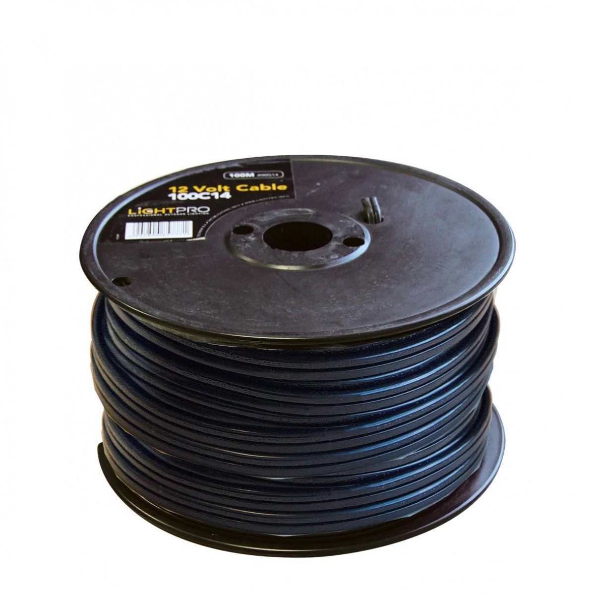 Câble principal 12 volts de Lightpro en plastique de couleur noire