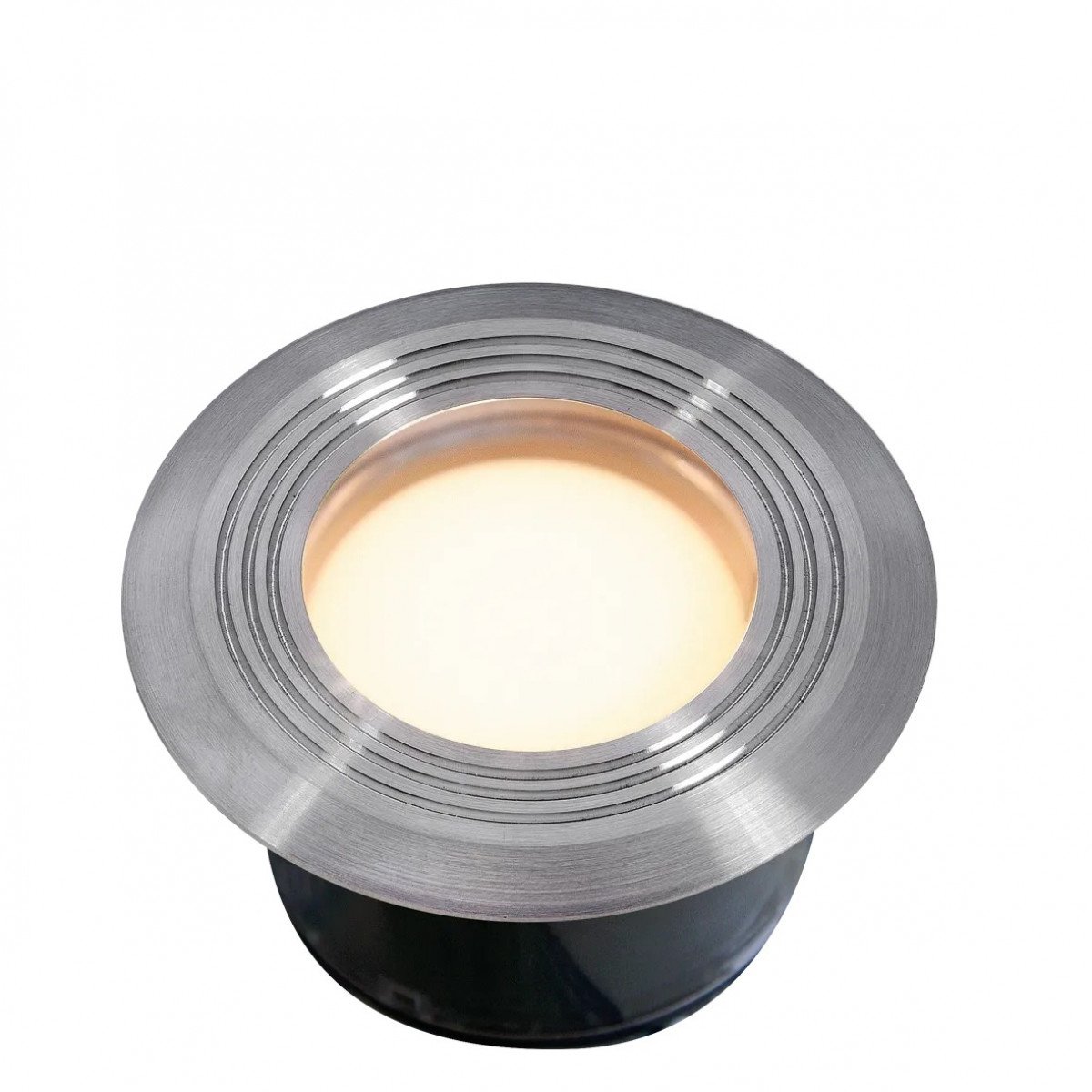 Spot de jardin, argent Spot rond en acier inoxydable pour l'extérieur
