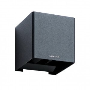 Luminaire Ixion moderne et élégant, en aluminium, de couleur anthracite, à poser ou à encastrer