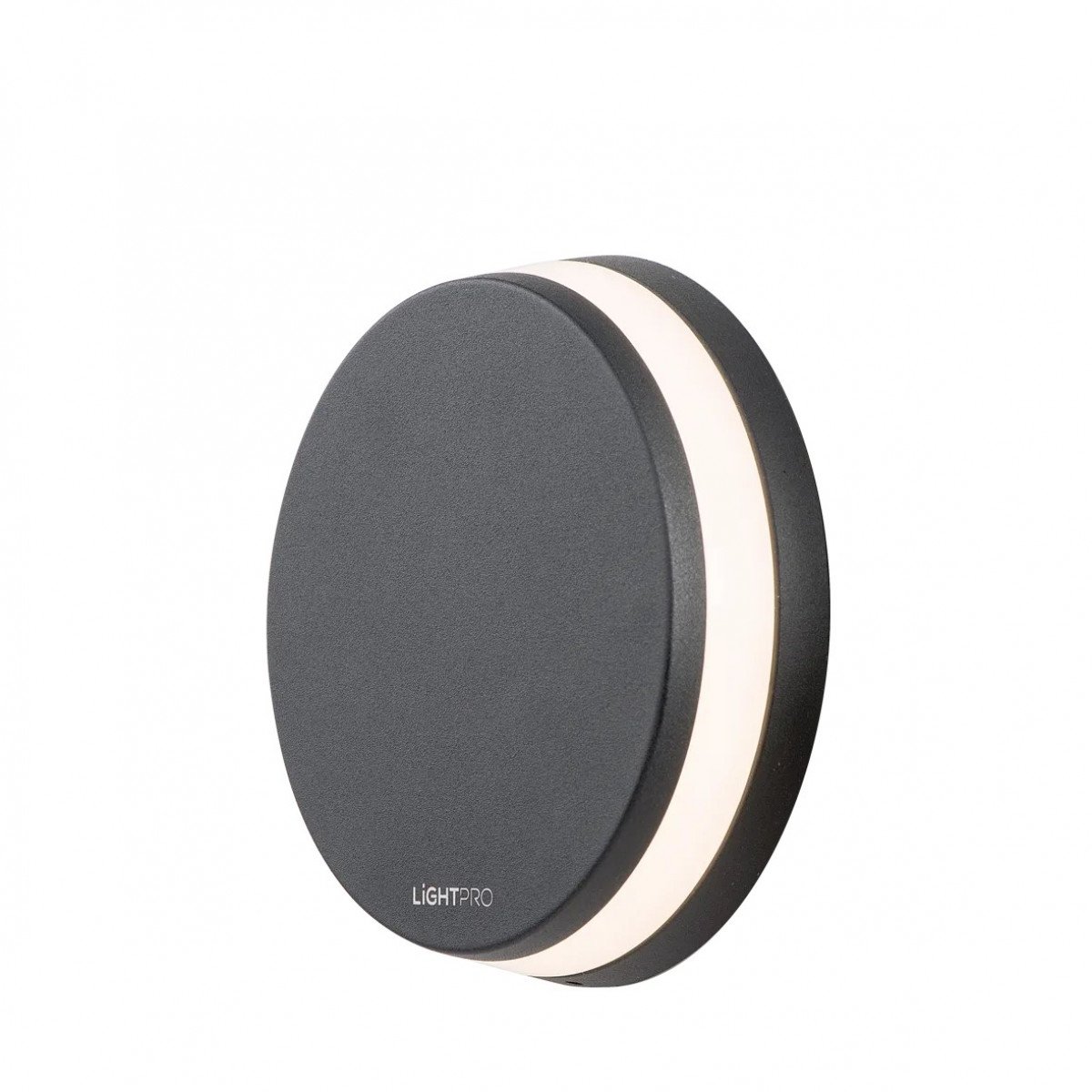 Applique ronde et moderne, lampe d'extérieur Polaris 12 volts de Lightpro de couleur anthracite