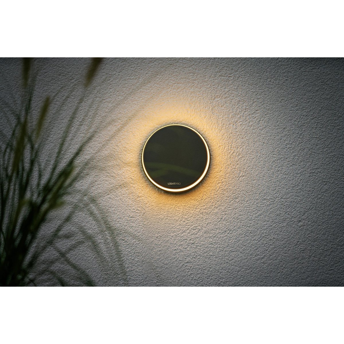 Applique ronde et moderne, lampe d'extérieur Polaris 12 volts de Lightpro de couleur anthracite