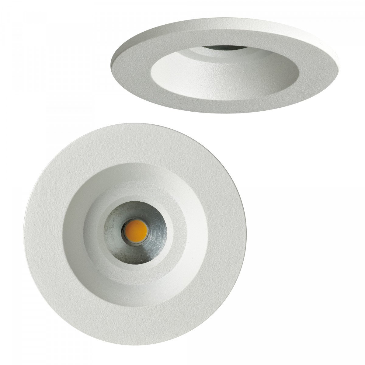 Spot LED rond à encaster Ivy Aluminium blanc